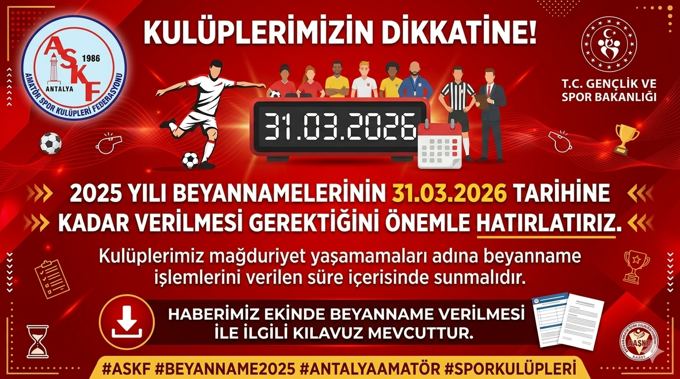 2025 Yılı Beyannamelerinin için Hatırlatma
